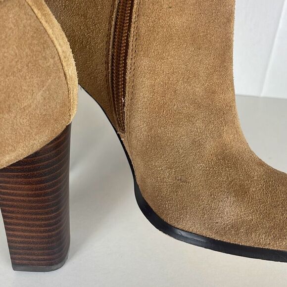 Saks Fifth Avenue Tan Suede Ankle Boots - Picture 9 of 9